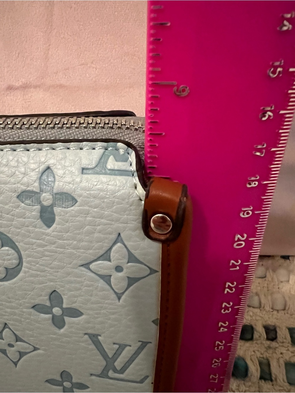 INSPIRED Blue Monogram Mini Trunk Crossbody - Picture 7 of 10